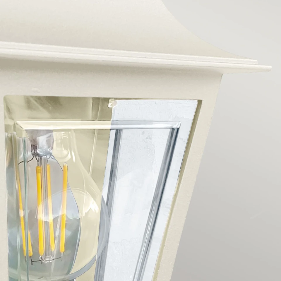 Deco Lane 1-ljus vägglykta creme 32,5 cm IP44