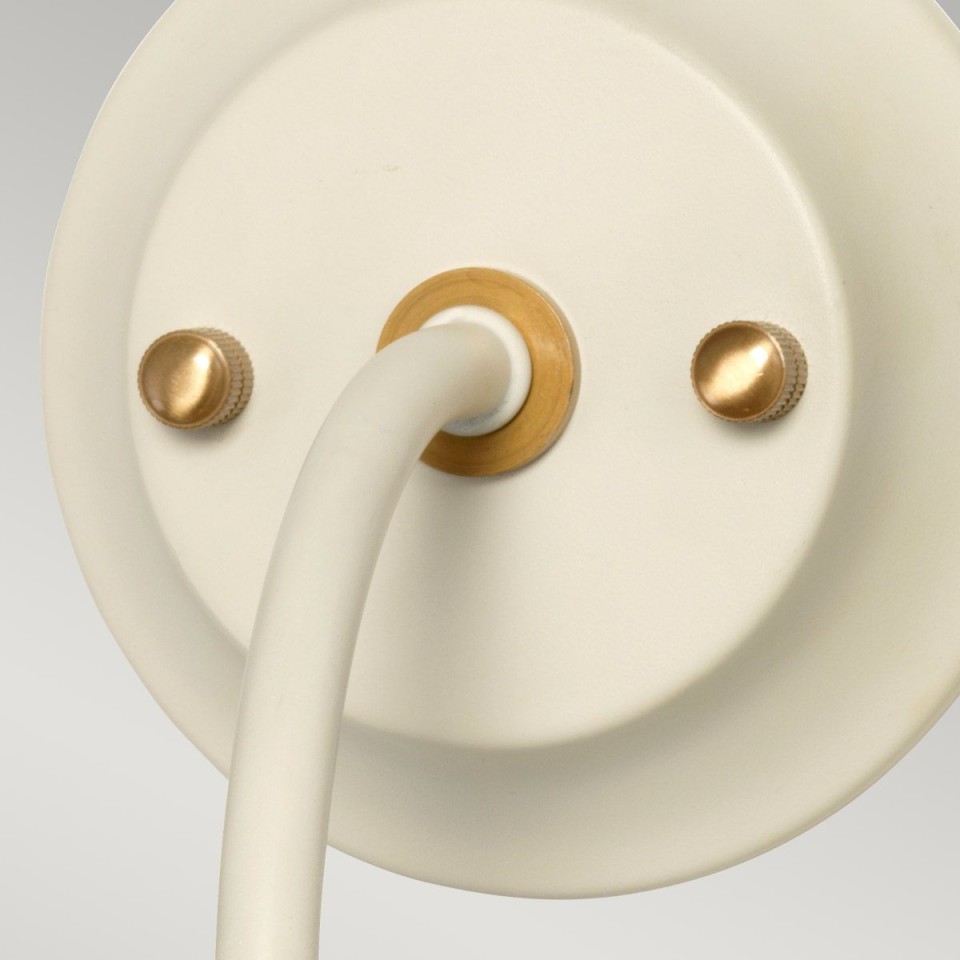 Cosmos 1-Lt vägglampa kräm/mässing/klar 33,7 cm