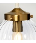 Cosmos 1-Lt vägglampa kräm/mässing/klar 33,7 cm