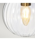 Cosmos 1-Lt vägglampa kräm/mässing/klar 33,7 cm