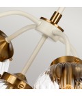 Cosmos 5-Lt ljuskrona kräm/mässing/klar 56,7 cm