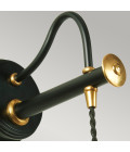 Douille 1-lt vägglampa svart/polerad mässing 32,4cm-122,4cm Elstead Lighting Douille 1-lt vägglampa svart/polerad mässing 32,4cm-122,4cm