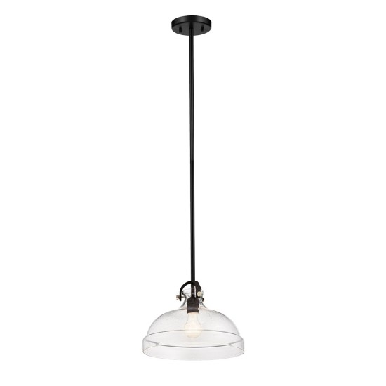 Hampton 1-ljus taklampa grafitgrå/klart glas 33 cm