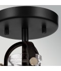 Hampton 1-ljus taklampa grafitgrå/klart glas 33 cm