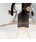 Hampton 1-ljus taklampa grafitgrå/klart glas 33 cm