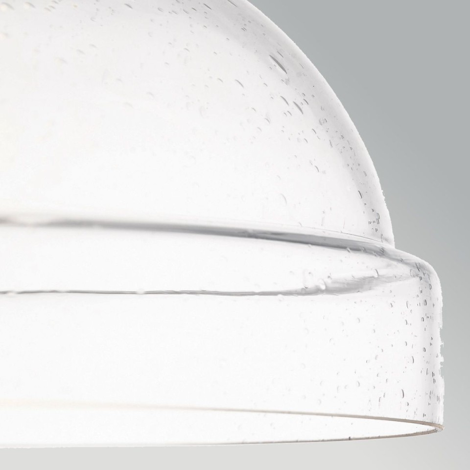 Hampton 1-ljus taklampa grafitgrå/klart glas 33 cm