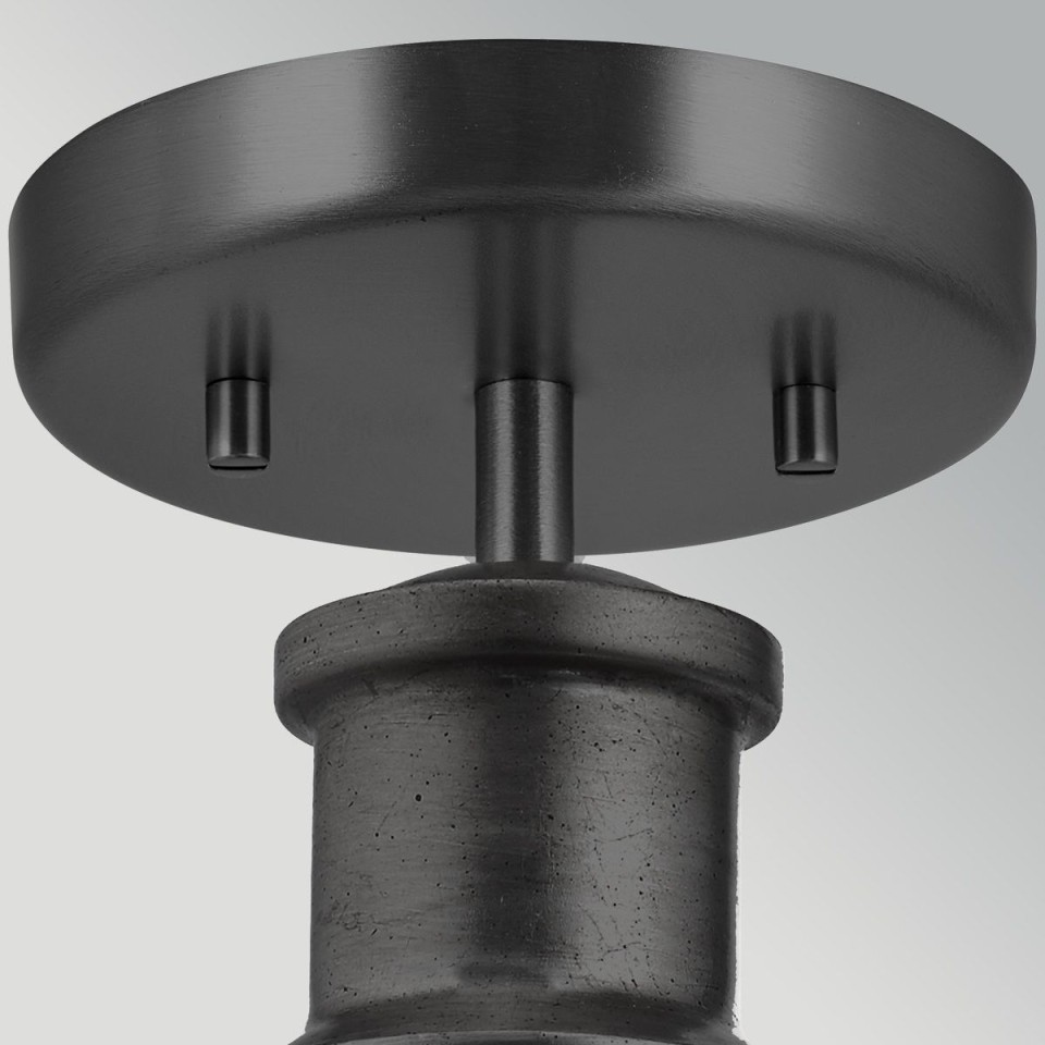 Notting Hill 1-lt adjustable ceiling light graphite/clear 25.4 cm