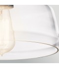 Notting Hill 1-lt adjustable ceiling light graphite/clear 25.4 cm
