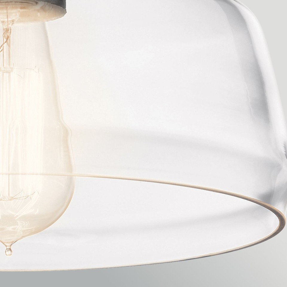 Notting Hill 1-lt adjustable ceiling light graphite/clear 25.4 cm