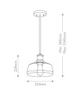 Notting Hill 1-lt adjustable ceiling light graphite/clear 25.4 cm