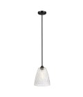 Windsor 1-ljus justebar taklampa svart/klart glas 25,4 cm