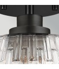 Windsor 1-ljus justebar taklampa svart/klart glas 25,4 cm