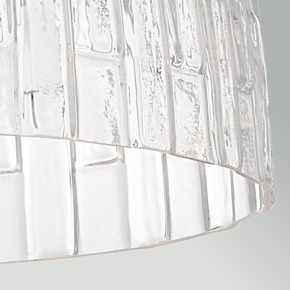 Windsor 1-ljus justebar taklampa svart/klart glas 25,4 cm