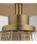 Windsor 1-lt duo-mount ceiling light natural brass/clear glass 25.4 cm