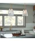 Windsor 1-lt duo-mount ceiling light natural brass/clear glass 25.4 cm