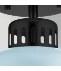 York 1-ljus justebara taklampa svart/ljusblå 16,5 cm