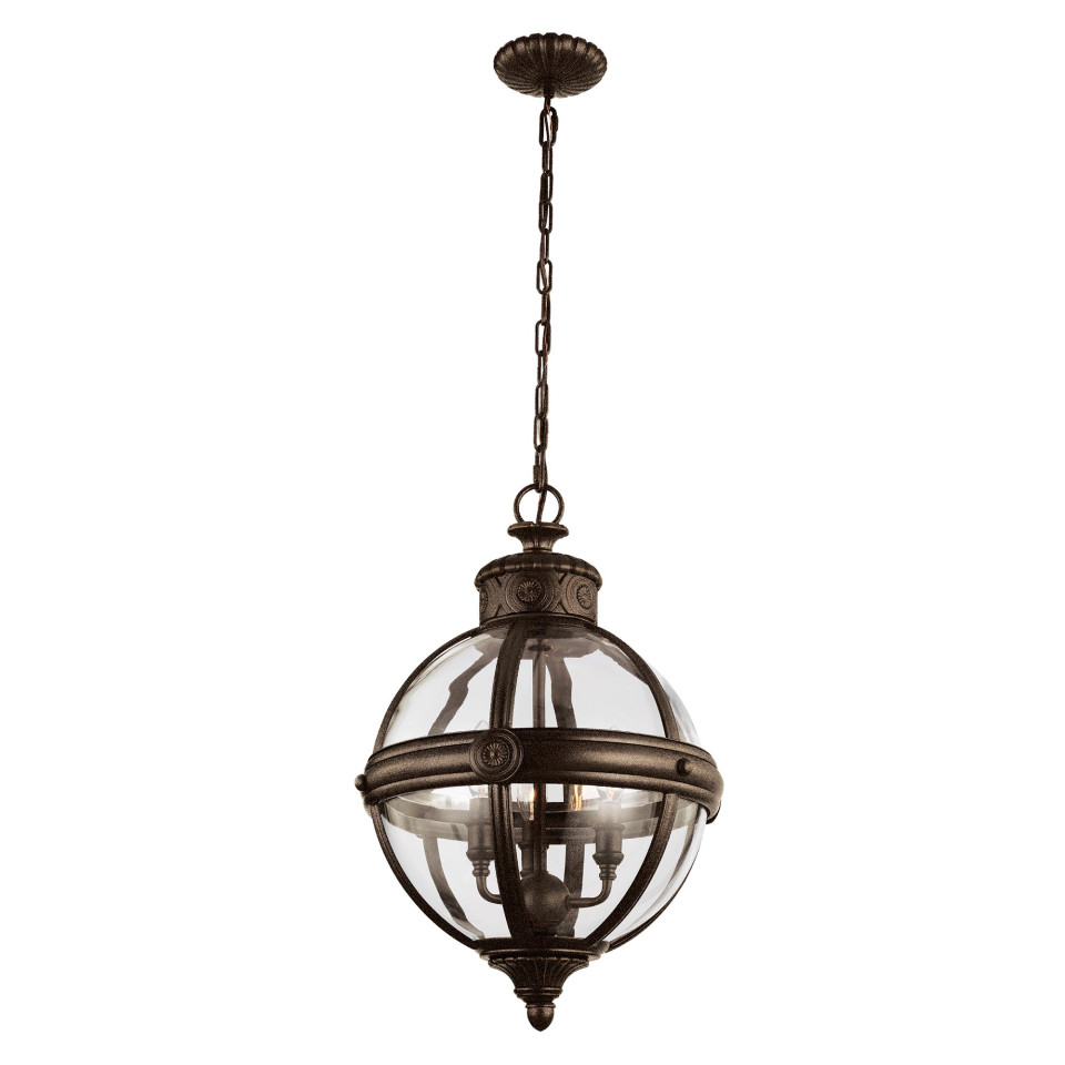 Adams 3-lt Taklampa Brittiskt Brons/Klart 37,1cm Adams 3-lt Taklampa Brittiskt Brons/Klart 37,1cm