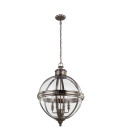 Adams 4-lt Taklampa Antik Nickel/Klar 49.8cm Adams 4-lt Taklampa Antik Nickel/Klar 49.8cm