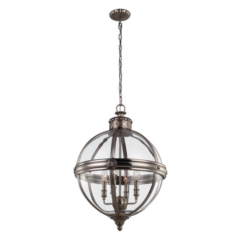 Adams 4-lt Taklampa Antik Nickel/Klar 49.8cm Adams 4-lt Taklampa Antik Nickel/Klar 49.8cm