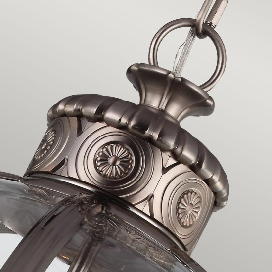 Adams 4-Lt Ceiling Lamp Antique Nickel/Clear 49.8cm