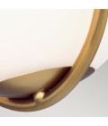 Apollo 1-Lt Wall Lamp Burnished Brass/White 17.1cm Quintesse Lighting Apollo 1-Lt Wall Lamp Burnished Brass/White 17.1cm