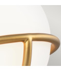 Apollo 1-Lt Wall Lamp Burnished Brass/White 17.1cm Quintesse Lighting Apollo 1-Lt Wall Lamp Burnished Brass/White 17.1cm