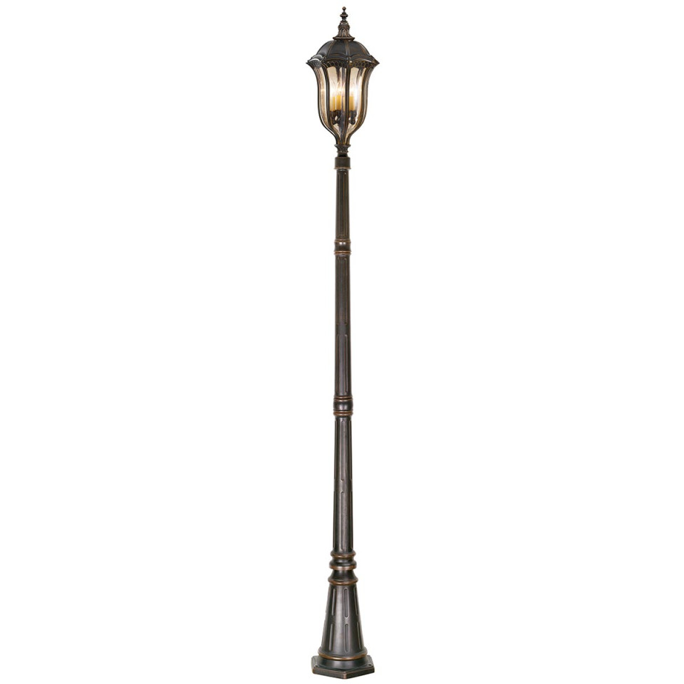 Baton Rouge 4-Lt Outdoor Lamp Post Walnut 258cm Elstead Lighting Baton Rouge 4-Lt Outdoor Lamp Post Walnut 258cm