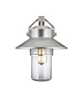 Boynton 1-Lt Medium Outdoor Wall Light Painted Brushed Steel/Clear 32.8cm IP44