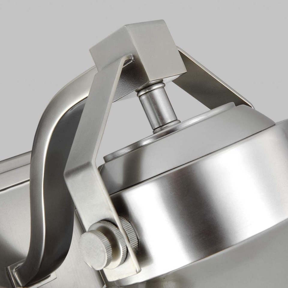 Boynton 1-Lt Medium Outdoor Wall Light Painted Brushed Steel/Clear 32.8cm IP44