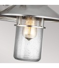 Boynton 1-Lt Medium Outdoor Wall Light Painted Brushed Steel/Clear 32.8cm IP44