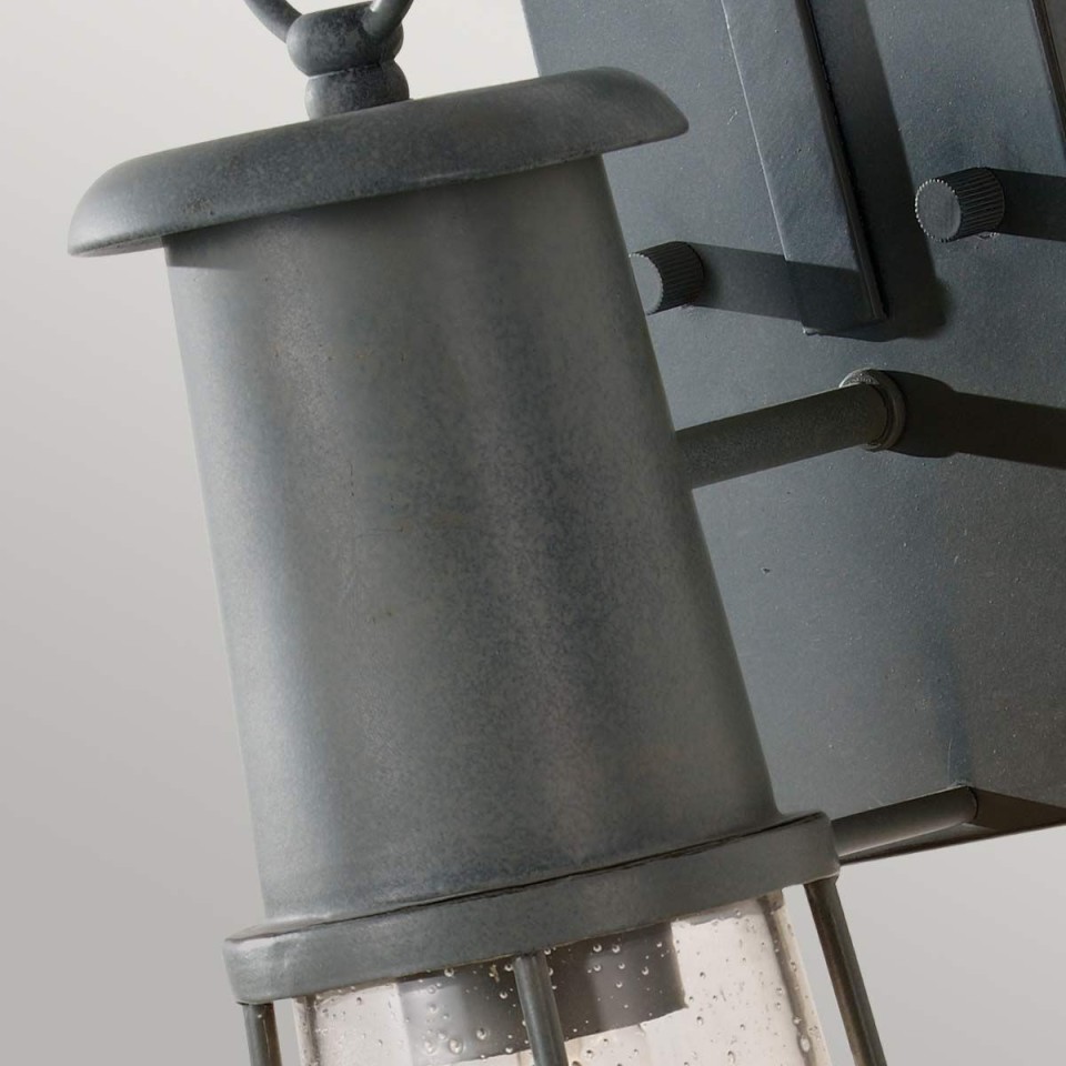 Chelsea Harbor 1-Lt Outdoor Wall Light Storm Cloud/Clear 41.1cm IP44