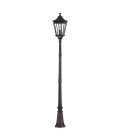 Cotswold Lane 3-ljus stor utomhuslyktstolpe svart/klar 257 cm IP44