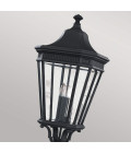 Cotswold Lane 3-ljus stor utomhuslyktstolpe svart/klar 257 cm IP44