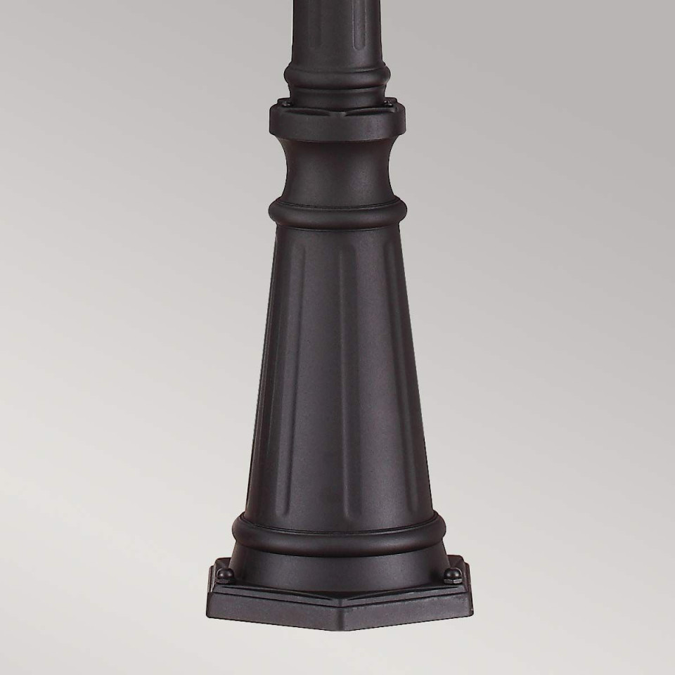 Cotswold Lane 3-ljus stor utomhuslyktstolpe svart/klar 257 cm IP44