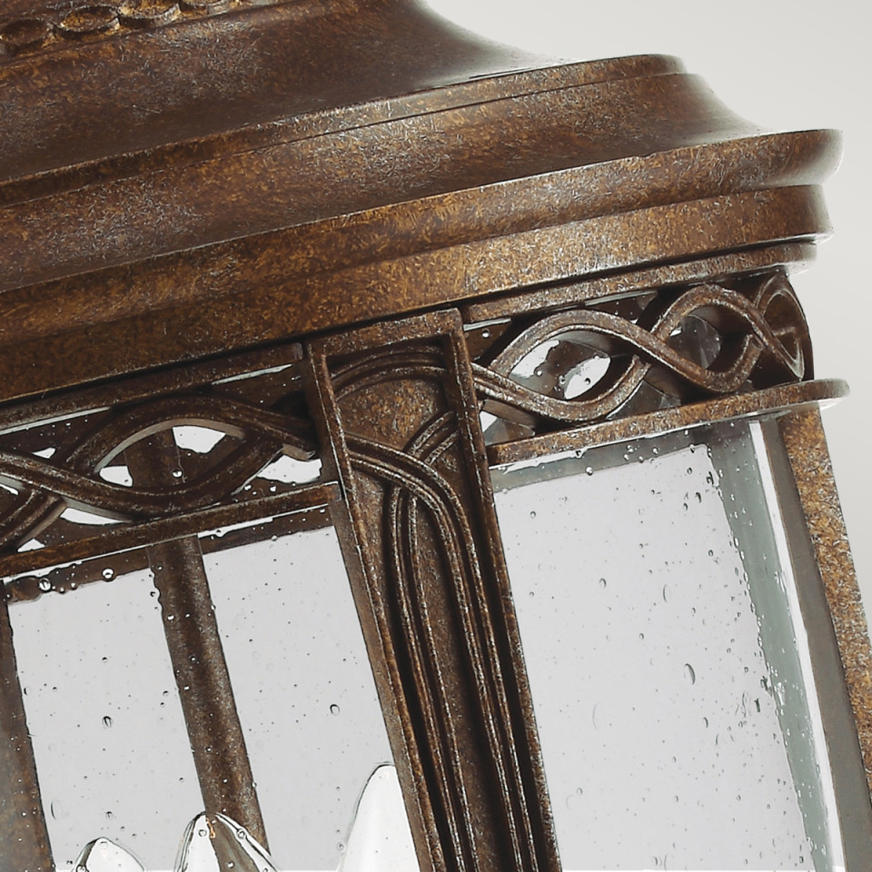English Bridle 3-Lt Large Outdoor Pedestal Light British Bronze 63.8cm Elstead Lighting English Bridle 3-Lt Large Outdoor Pedestal Light British Bronze 63.8cm