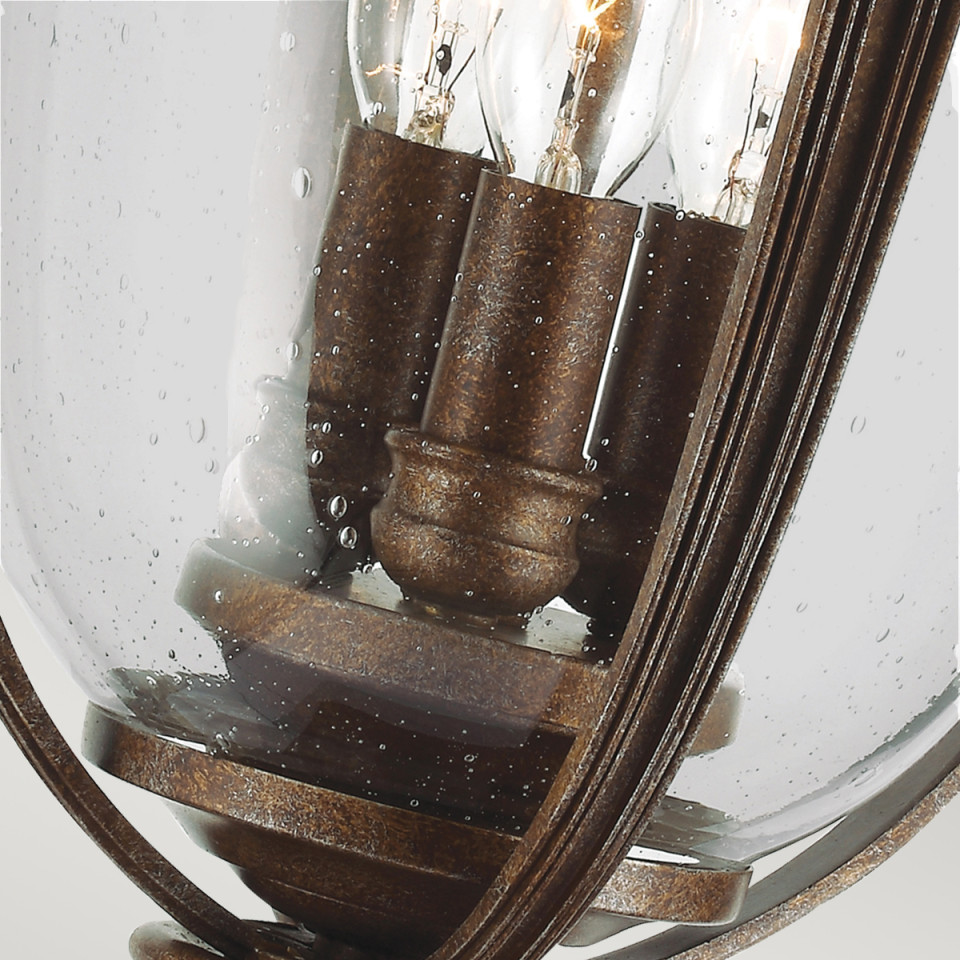 English Bridle 3-Lt Large Outdoor Pedestal Light British Bronze 63.8cm Elstead Lighting English Bridle 3-Lt Large Outdoor Pedestal Light British Bronze 63.8cm