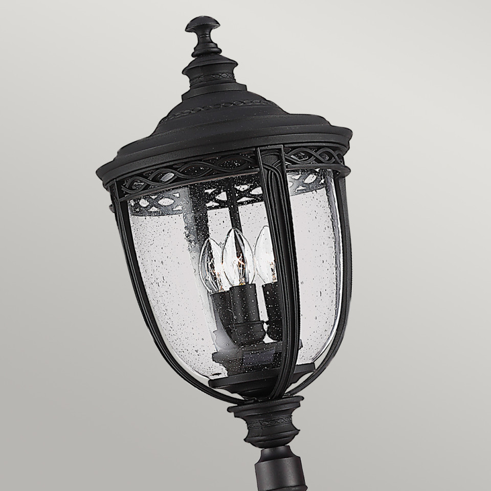 English Bridle 3-Lt Large Outdoor Lamp Post Black 242.6cm Elstead Lighting English Bridle 3-Lt Large Outdoor Lamp Post Black 242.6cm