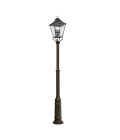 Galena 4-ljus utomhus lampstolpe svart/klar 300 cm IP44 Feiss Galena 4-ljus utomhus lampstolpe svart/klar 300 cm IP44