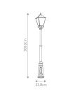 Galena 4-ljus utomhus lampstolpe svart/klar 300 cm IP44 Feiss Galena 4-ljus utomhus lampstolpe svart/klar 300 cm IP44