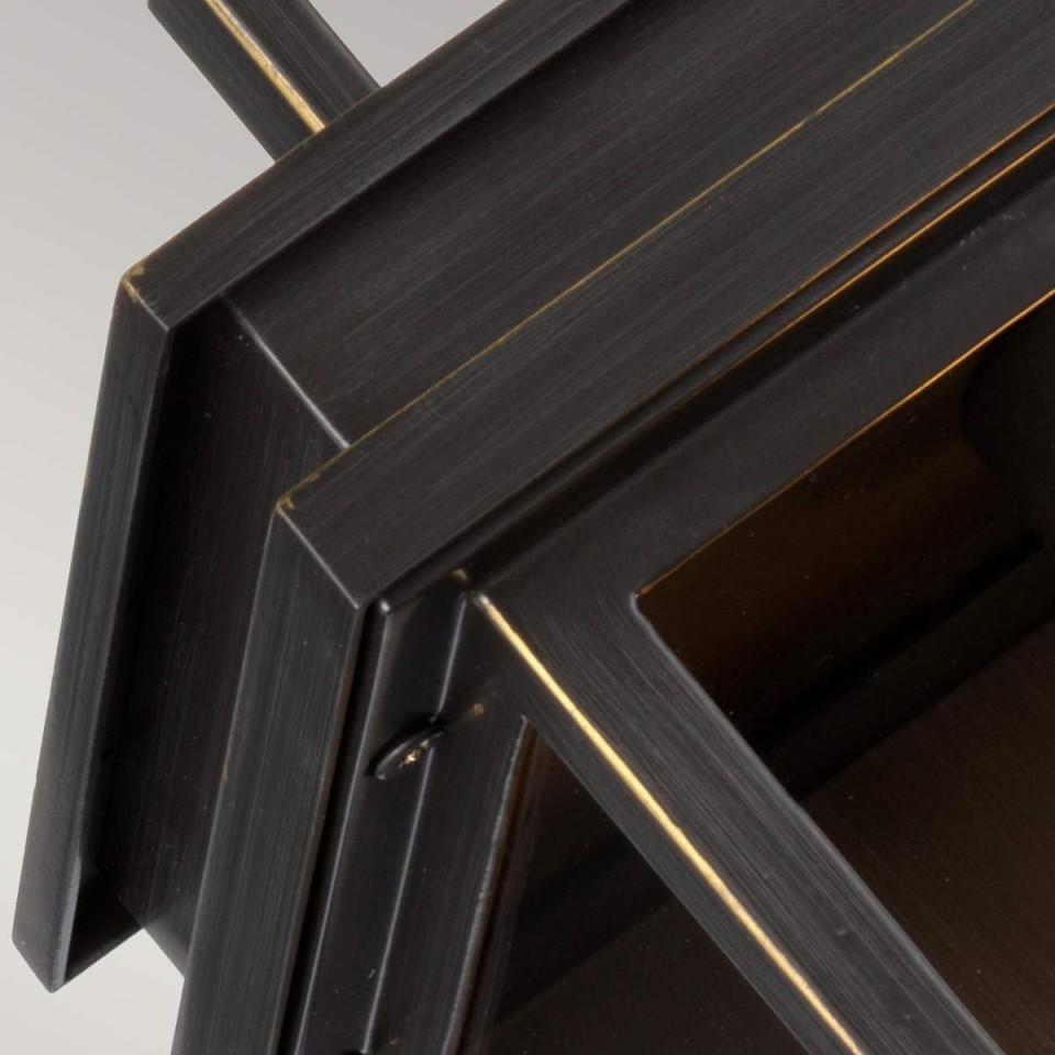 Glenview 1-Lt Medium Outdoor Wall Light Antique Bronze/Clear 30.7cm IP44