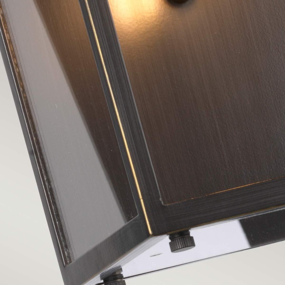 Glenview 1-Lt Medium Outdoor Wall Light Antique Bronze/Clear 30.7cm IP44