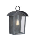 Hodges 1-Lt Large Outdoor Wall Light Ash Black/Clear 41.3cm IP44