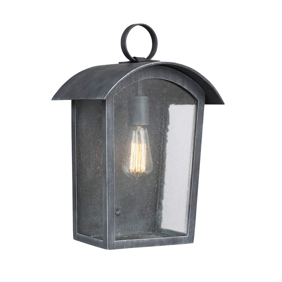 Hodges 1-Lt Large Outdoor Wall Light Ash Black/Clear 41.3cm IP44 Elstead Lighting Hodges 1-Lt Large Outdoor Wall Light Ash Black/Clear 41.3cm IP44