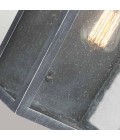 Hodges 1-Lt Large Outdoor Wall Light Ash Black/Clear 41.3cm IP44