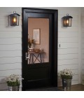Hodges 1-Lt Large Outdoor Wall Light Ash Black/Clear 41.3cm IP44