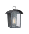 Hodges 1-Lt Small Outdoor Wall Light Ash Black/Clear 29.7cm IP44