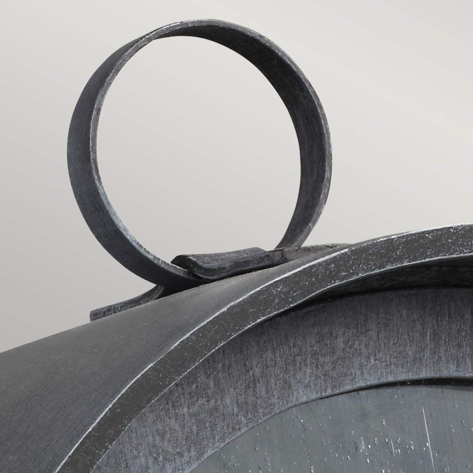 Hodges 1-Lt Small Outdoor Wall Light Ash Black/Clear 29.7cm IP44