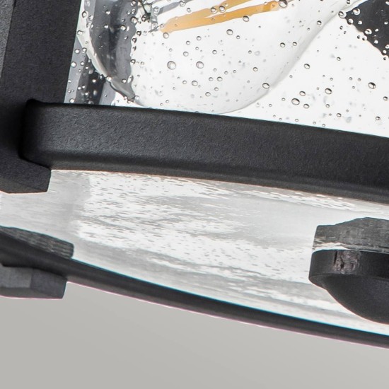 Merrill 2-Lt utomhus plafond svart/klar 33cm IP44