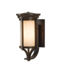 Merrill 1-Lt Outdoor Wall Light Heritage Bronze/Cream 38.8cm IP44