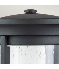 Merrill 1-Lt Outdoor Wall Light Black/Clear 38.8cm IP44